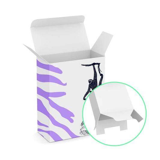 Folding box with snap lock base