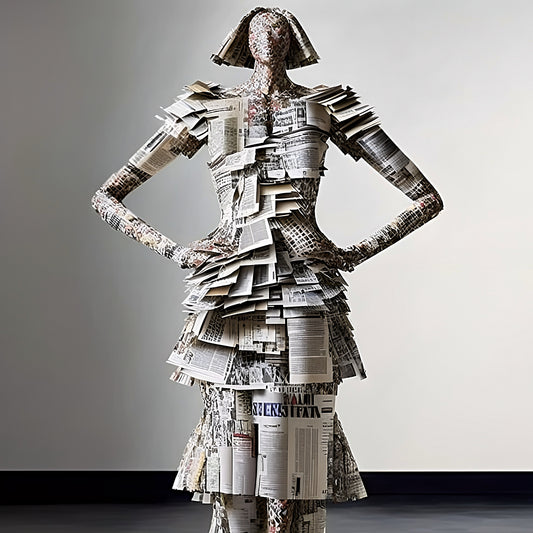 Clothing and costumes from corrugated cardboard and paper