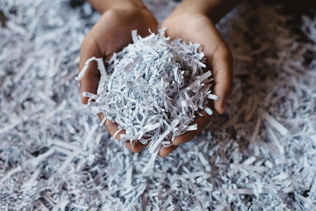 Paper shredded